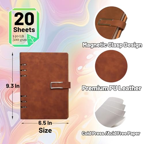 Professional Watercolor Sketchbook - 20 Sheets 300GSM Cotton Paper