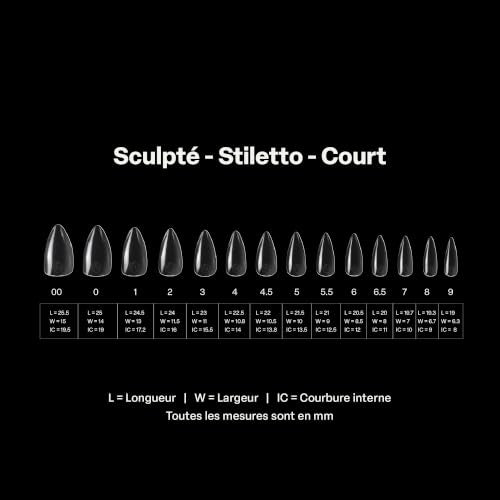 Aprés Gel-X Stiletto Nail Tips - Sculpted Short, 280 Count