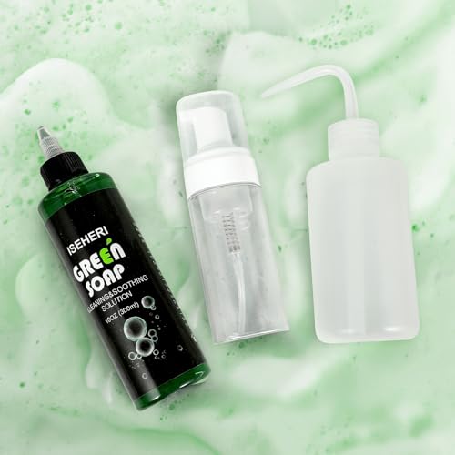 ISEHERI Ultra Concentrated Green Soap Kit for Tattoos & Piercings