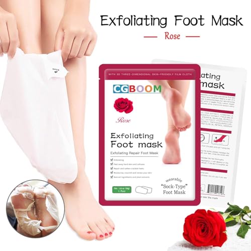 Foot Peel Mask 3 Pack - Exfoliating Callus Remover for Dead Skin & Rough Feet
