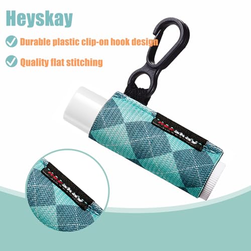 HEYSKAY Black 3PCS Lip Balm Holder Keychain for Chapstick & Lipstick