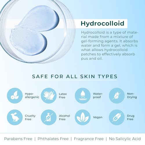Hydrocolloid Acne Pimple Patches - Vegan, Hypoallergenic (110 Count)