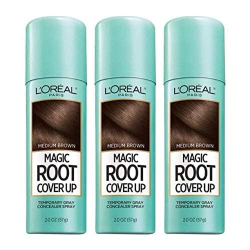 L'Oreal Paris Magic Root Cover Up - Gray Hair Spray for 100% Coverage | Lightweight, Ammonia-Free, Black, 2 oz