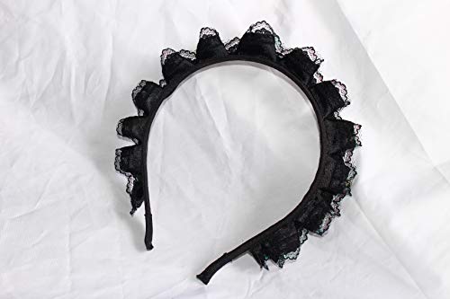 MAYSONG Women's Gothic Black Lolita Maid Cosplay Hair Hoop Headband