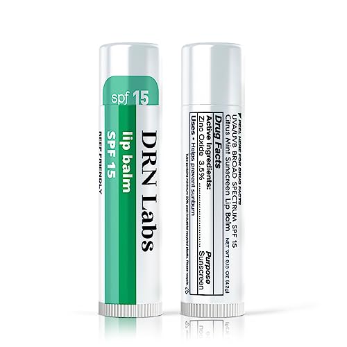 SPF 15 Mineral Sunscreen Lip Balm - Lemon & Mint - 3 oz