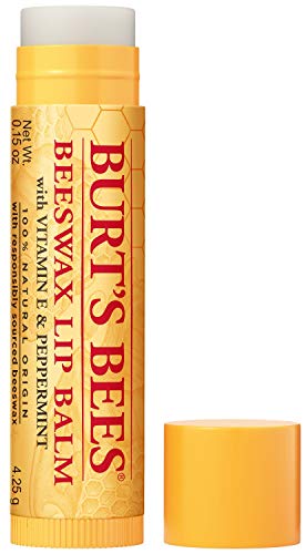 Burt's Bees Beeswax Lip Balm 4-Pack - Natural Moisturizing Care
