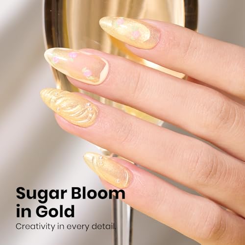 Beetles Yellow Gel Nail Polish 15ML - Shimmer Glitter Butter Yellow