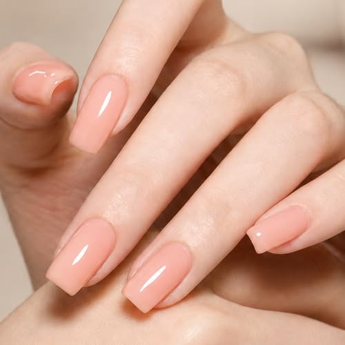 modelones Nail Strengthener and Growth Nail Hardener Extra Strong and Growth Nude Nail Polish Nail Repair for Damaged Nails Strengthening Polish Ridge Filler for Nails 15ml