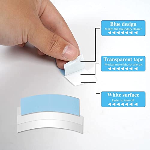 Blue 80pcs Waterproof Double Sided Wig Tape for Lace Wigs & Toupees
