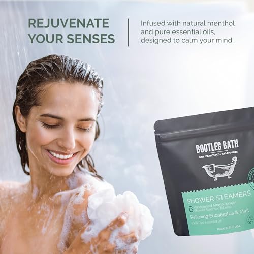 Eucalyptus Mint Shower Steamers - 8 Pack Aromatherapy Tablets