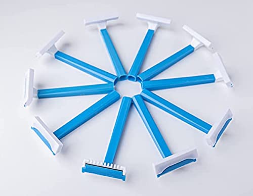 Blue Disposable Body Razor for Men - Sensitive Skin (10 Pack) | Easy Shower