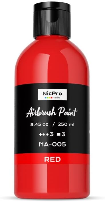 Nicpro White Airbrush Paint - Opaque Water-Based Acrylic for Models, Wood, Canvas | 8.45 oz (250 ml)