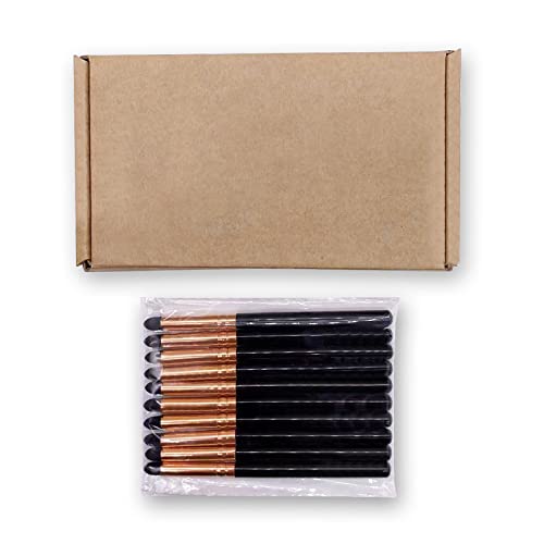 UorPoto 10Pcs Eyeliner Smudge Brush Set Black - Reusable Makeup Tool for Eyeliner, Eyebrow & Eyeshadow