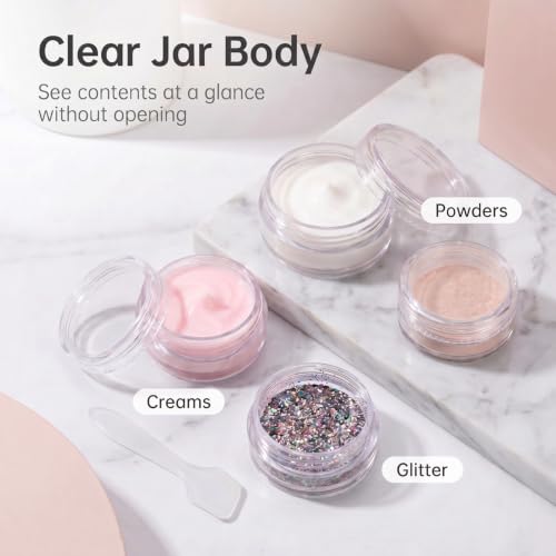 25 Count 3g Sample Containers with Labels & Spatulas - Leak-Proof