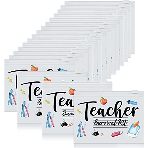 60 Pcs Teacher Appreciation Survival Kit Makeup Bags - Waterproof