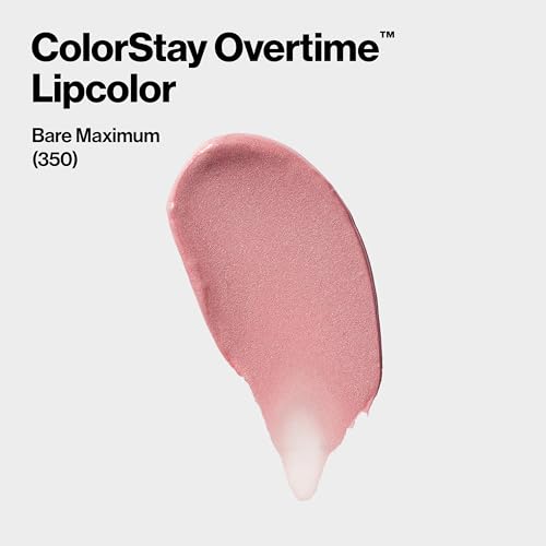 Revlon ColorStay Overtime Liquid Lipstick, 350 Bare Maximum - Long Lasting & Moisturizing