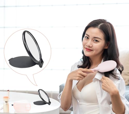 Black Mini Makeup Mirror - 50 Pack Compact Travel Folding Mirrors