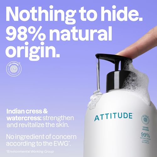 ATTITUDE Unscented Liquid Hand Soap, 16 Fl Oz (Pack of 2) - EWG Verified