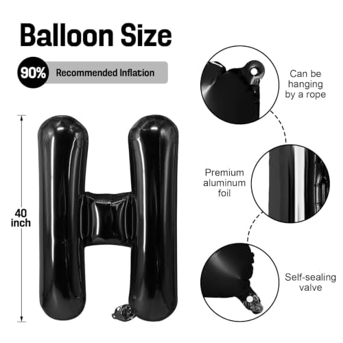 40 Inch Black HOME Letter Balloons for Housewarming Decor