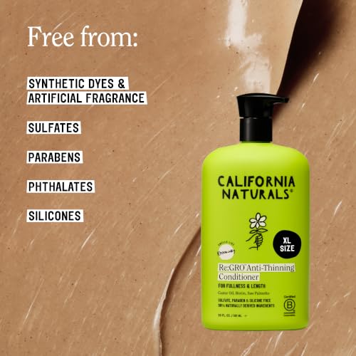 California Naturals Re:GRO Anti-Thinning Conditioner for Women, 20 fl oz - Biotin, Rosemary & Argan Oil