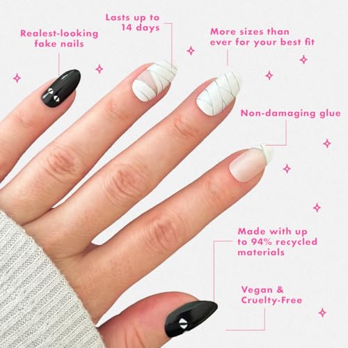 Olive & June Instant Mani Press-On Nails - Halloween Mummy Design