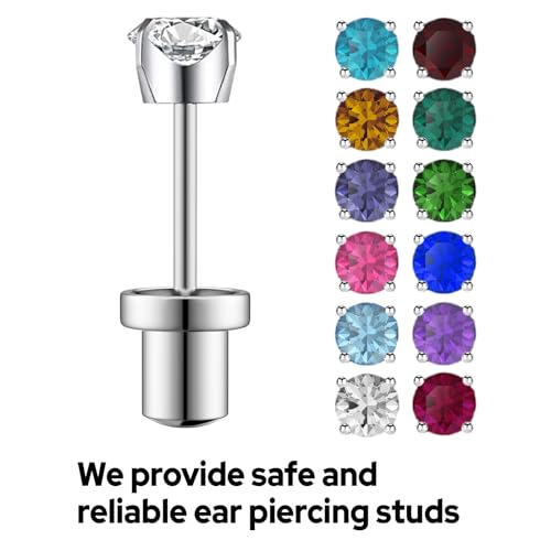 SugarTang Rose Ear Piercing Kit with Disposable Gun & Safety Back