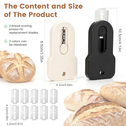 Bread Lame Scoring Tool Set with Magnetic Base & 10 Blades