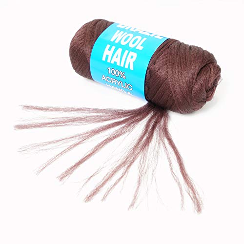 Acrylic Yarn for Braids - 4 Rolls Coffee Brown | Youngther