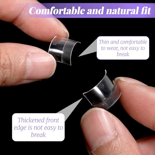 240 PCS Acrylic Clear Toe Nail Tips - Square Shape for DIY & Salons