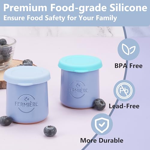 Silicone Yogurt Jar Lids - 8 Pack Reusable & Airtight Covers