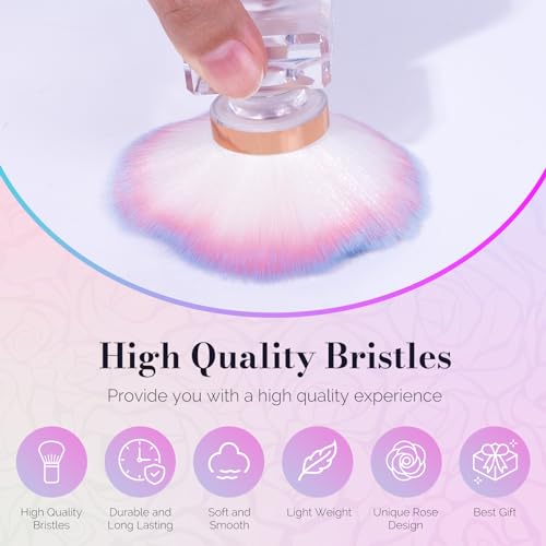 MelodySusie Nail Art Dusting Brush - Pink-Purple Makeup Brush