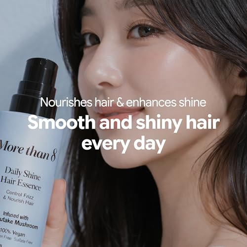 Morethan8 Korean Daily Shine Hair Essence – Vegan Frizz Control Serum 2.36oz