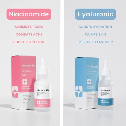 Natural Outcome Hyaluronic Acid & Niacinamide Serum Set - 1 oz Each
