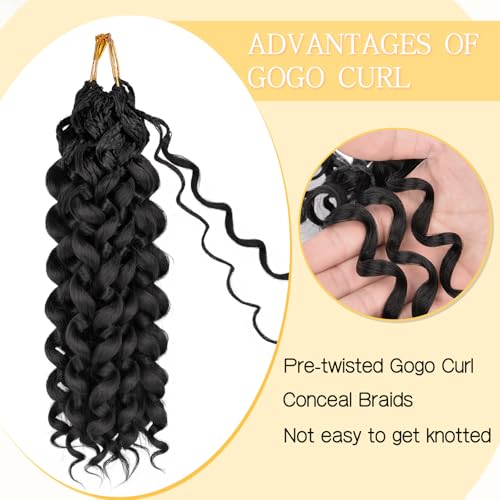 FEILIMEI GoGo Curl Crochet Hair Extensions - Pre-Looped Synthetic Boho Style