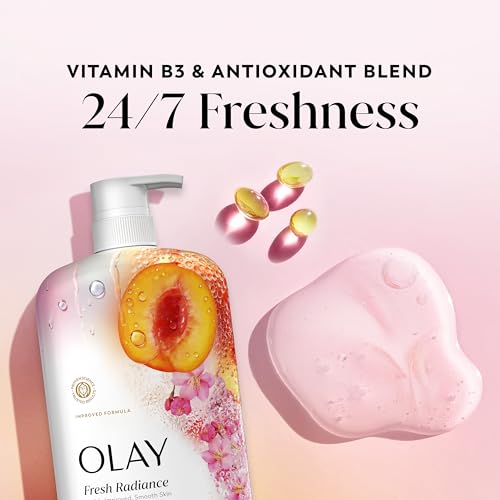Olay Fresh Radiance Body Wash with Vitamin B3 - Peach & Cherry Blossom, 29 fl oz