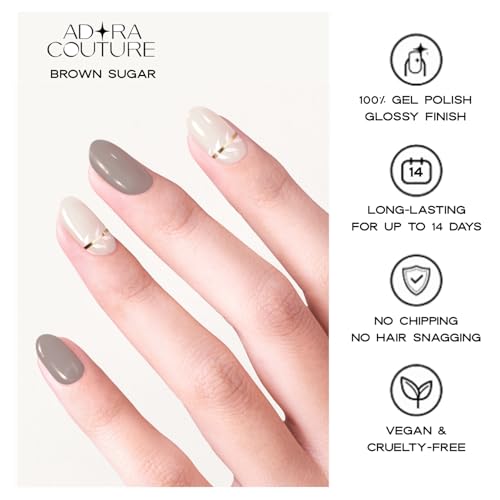 Semi-Cured Gel Nail Strips Kit - 30 UV Gel Nail Wraps with Tools