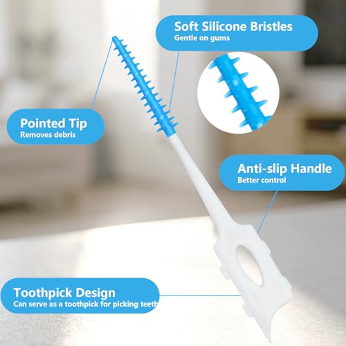 220 Soft Dental Floss Picks with Storage Case - Interdental Brushes