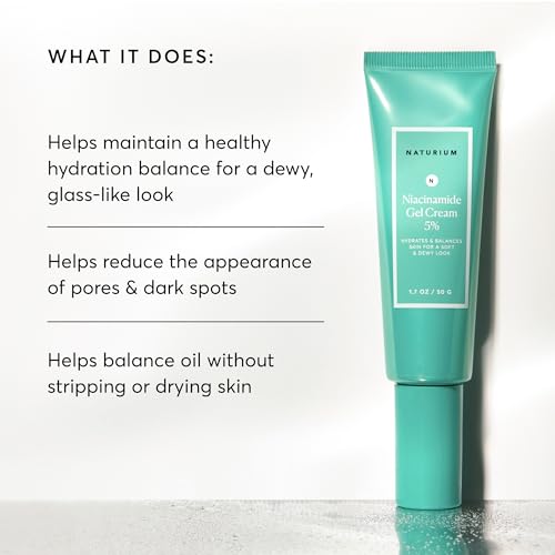 Naturium Niacinamide Gel Cream 5% - 1.7 oz Face Moisturizer for Dewy Skin, Vegan & Cruelty-Free