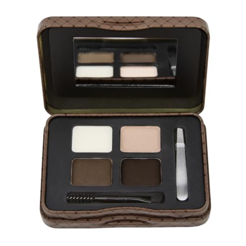 L.A. Girl Inspiring Brow Kit - Dark & Defined with Wax, Powder, Tweezers & Brush