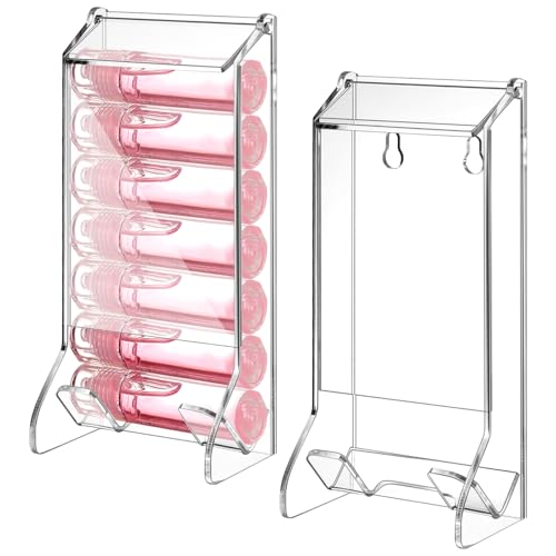 Weysat Lip Balm Organizer - 2 Pcs Clear Acrylic Dispensing Holder