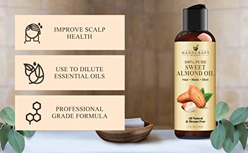 100% Pure Sweet Almond Oil - 4 Fl Oz - Natural Carrier Oil for Skin & Hair