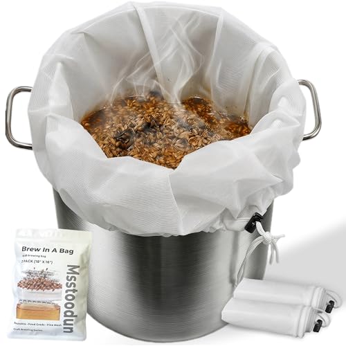 2 Pack BIAB Brewing Bags - 18" x 16" Fine Mesh Nylon Strainers