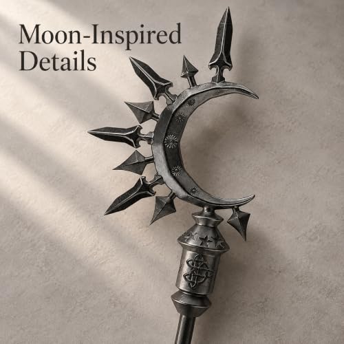 2pcs Black Moon Sword Hair Pins - Wicca Witch Renaissance Hair Accessories for Women