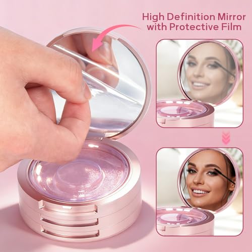 Travel Eyelash Organizer Case with Mirror - 3 Layer Holder