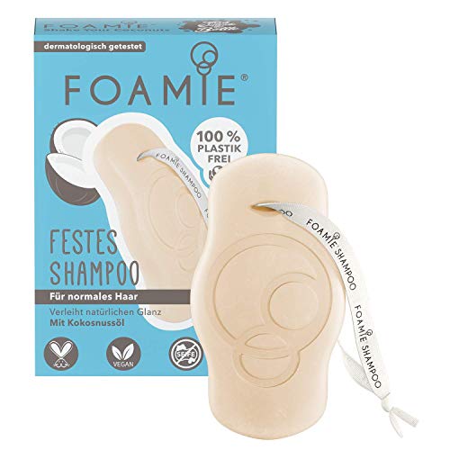 Foamie Shake Your Coconuts Solid Shampoo Bar for Normal Hair & Curls, 80g