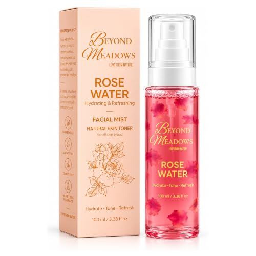 Rose Water Facial Spray & Hair Mist - Hydrating, Alcohol-Free, 3.38 fl oz