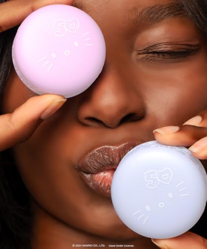 The Crème Shop Hello Kitty Lip Balm Duo - Hydrating Macaron Lip Moisturizer, Limited Edition, 50th Anniversary, Cool Mint & Acai Berry