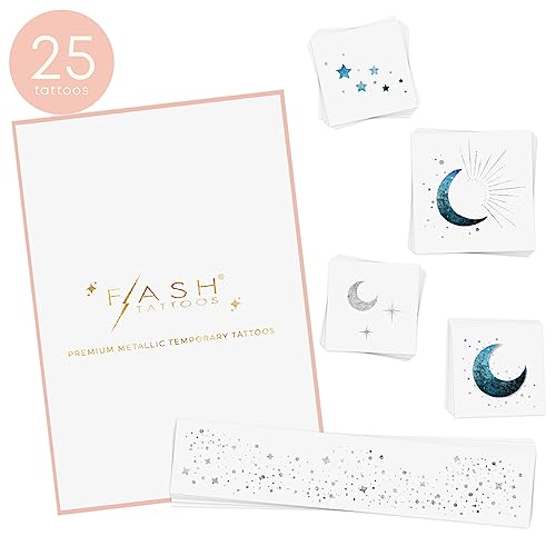 Silver Glitter Face Freckles & Body Tattoos – 25 Celestial Patches