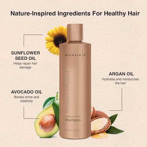 MOEHAIR Anti-Frizz Protein Shampoo - Moisturizing & Strengthening Formula
