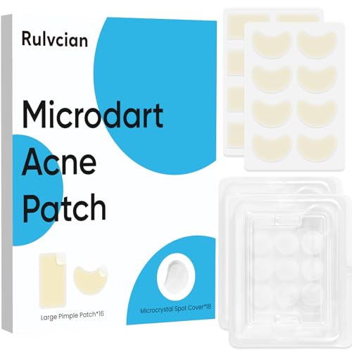 Rulvcian Microdart Acne Patches - 18 Count & Large 16 Count Pack